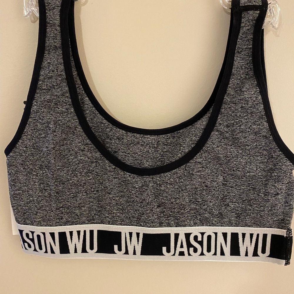 Jason Wu Black and Gray Sports Bra
